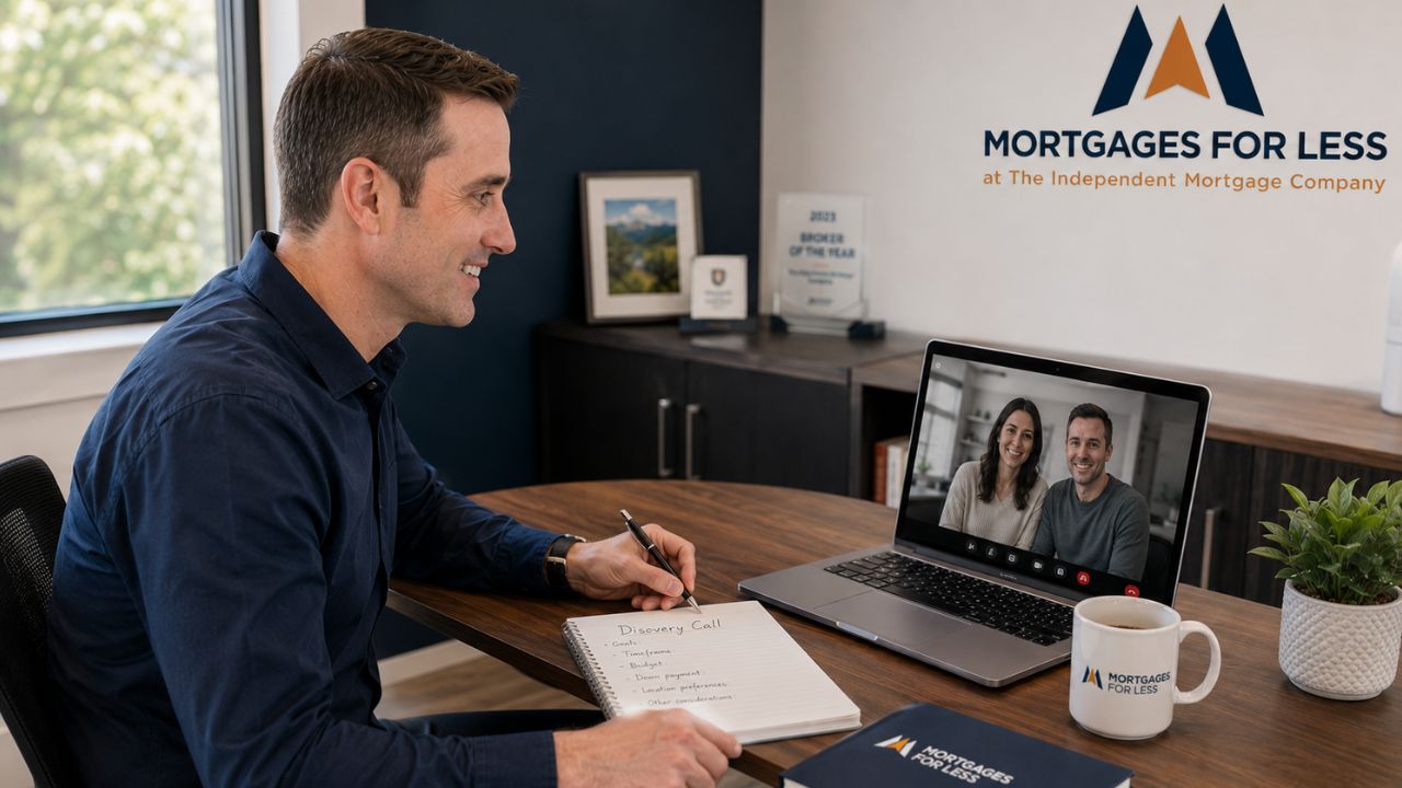 Josh Tagg taking notes during a mortgage discovery call